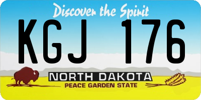ND license plate KGJ176
