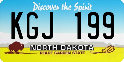 ND license plate KGJ199