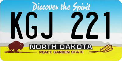 ND license plate KGJ221