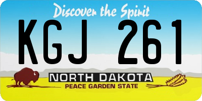 ND license plate KGJ261