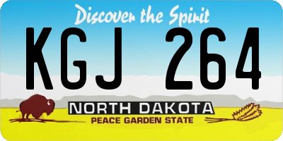 ND license plate KGJ264