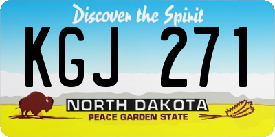 ND license plate KGJ271