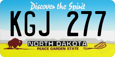 ND license plate KGJ277