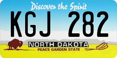 ND license plate KGJ282