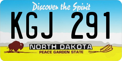 ND license plate KGJ291