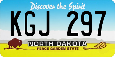 ND license plate KGJ297