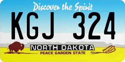 ND license plate KGJ324