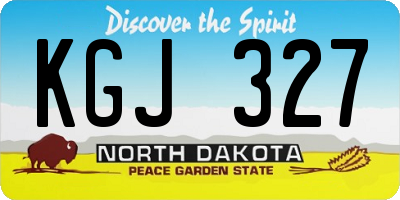 ND license plate KGJ327