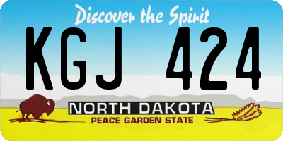 ND license plate KGJ424