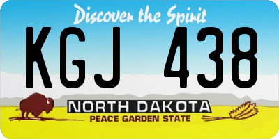 ND license plate KGJ438