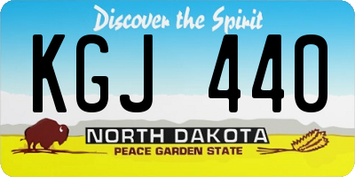 ND license plate KGJ440