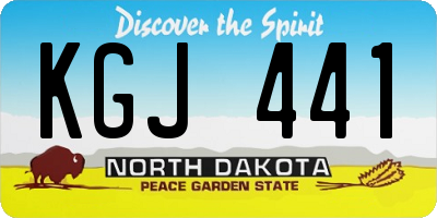 ND license plate KGJ441
