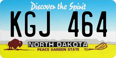 ND license plate KGJ464