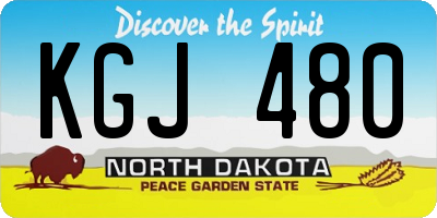ND license plate KGJ480