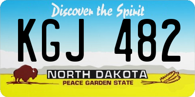 ND license plate KGJ482