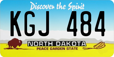 ND license plate KGJ484