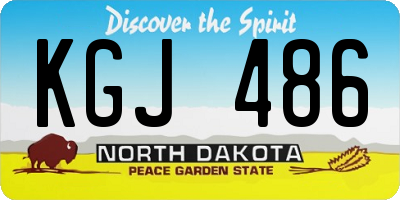 ND license plate KGJ486