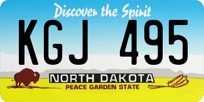 ND license plate KGJ495