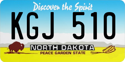 ND license plate KGJ510
