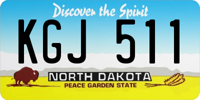 ND license plate KGJ511