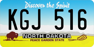 ND license plate KGJ516