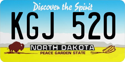 ND license plate KGJ520