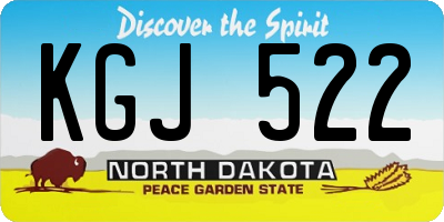 ND license plate KGJ522
