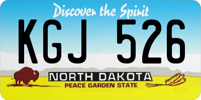 ND license plate KGJ526