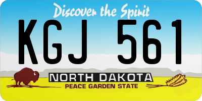 ND license plate KGJ561