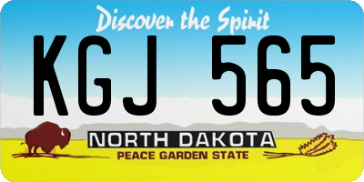 ND license plate KGJ565