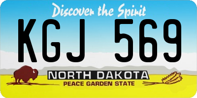 ND license plate KGJ569