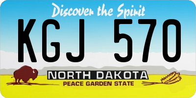 ND license plate KGJ570