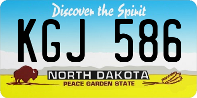 ND license plate KGJ586