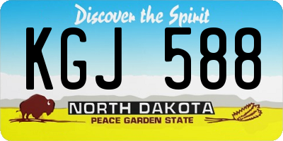 ND license plate KGJ588