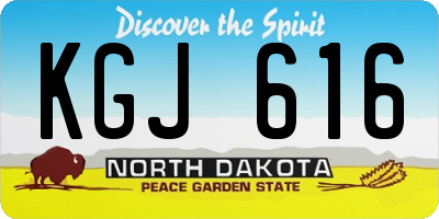 ND license plate KGJ616