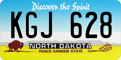 ND license plate KGJ628