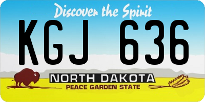 ND license plate KGJ636