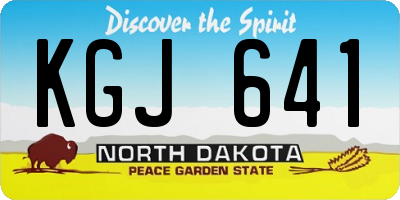 ND license plate KGJ641