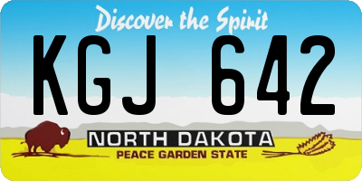 ND license plate KGJ642