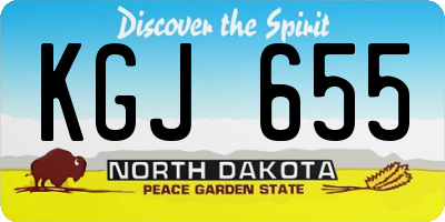 ND license plate KGJ655