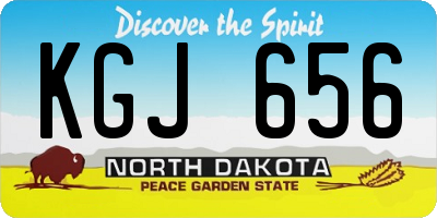 ND license plate KGJ656