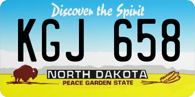 ND license plate KGJ658