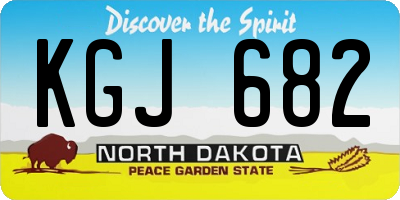 ND license plate KGJ682