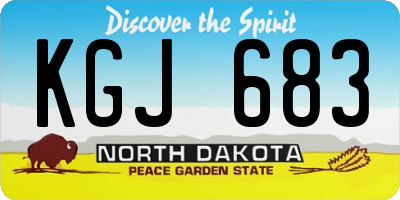 ND license plate KGJ683