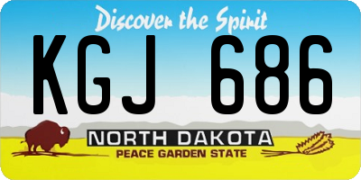 ND license plate KGJ686