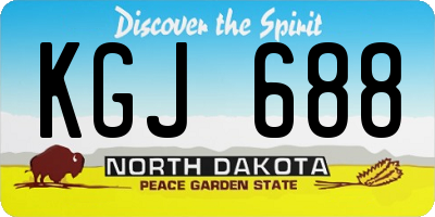 ND license plate KGJ688