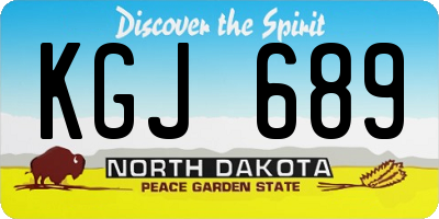 ND license plate KGJ689