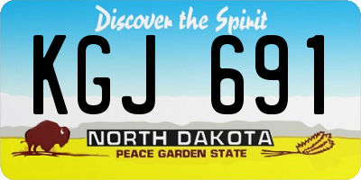 ND license plate KGJ691