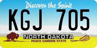 ND license plate KGJ705