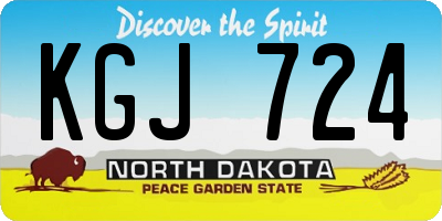 ND license plate KGJ724